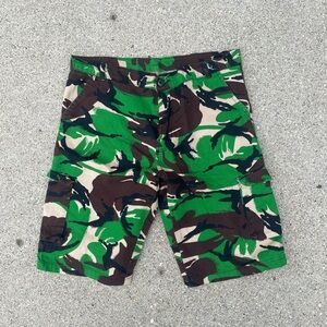 Vintage Indonesian Military Camo Cargo Shorts
